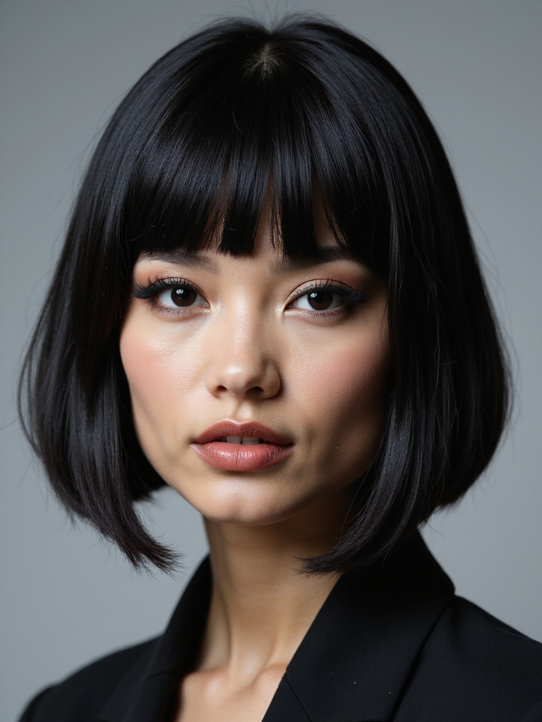 sharp maintained blunt bob