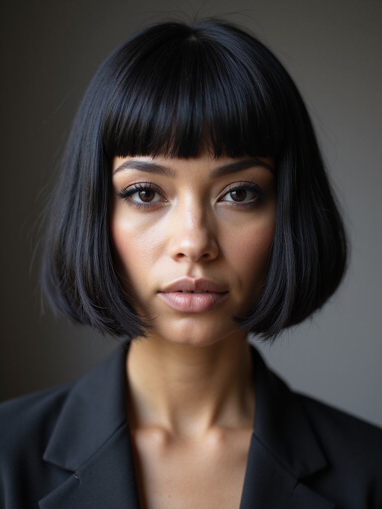 sharp sleek timeless 90s bob