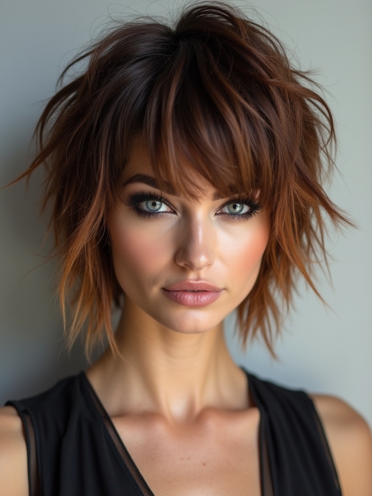 shaved sides layered top