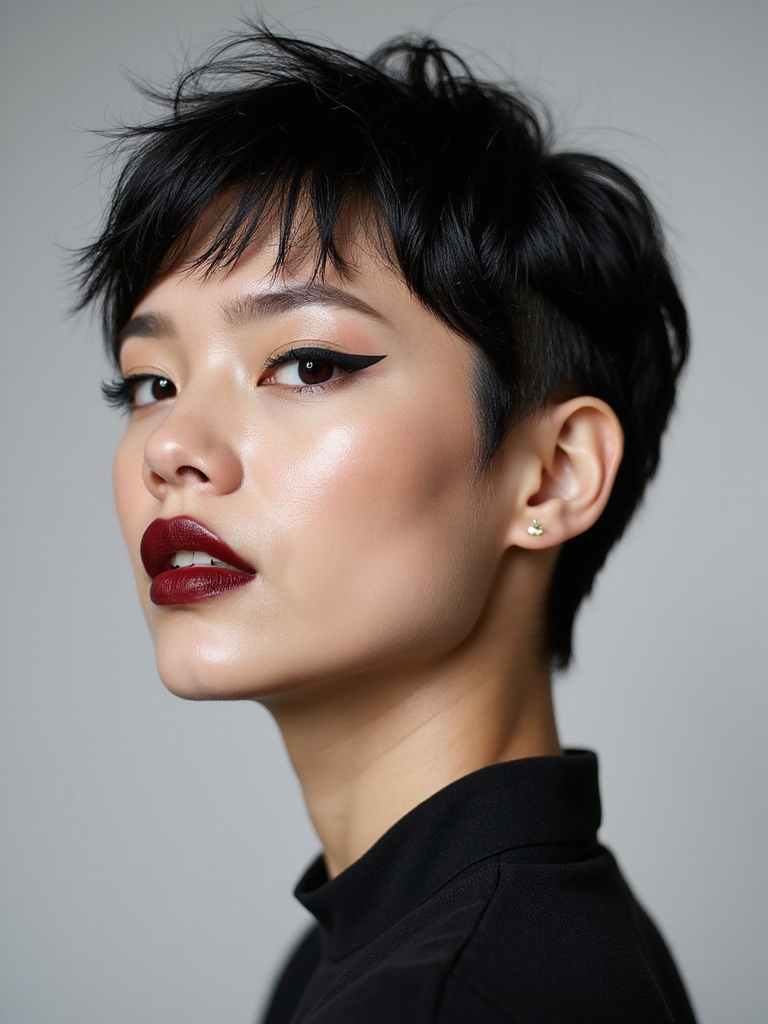 shaved sides textured top contrast