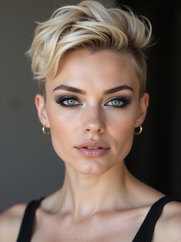 shaved sides textured top