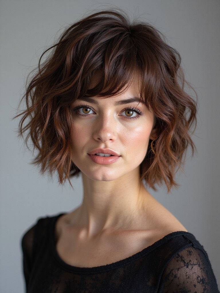 short choppy shag styling