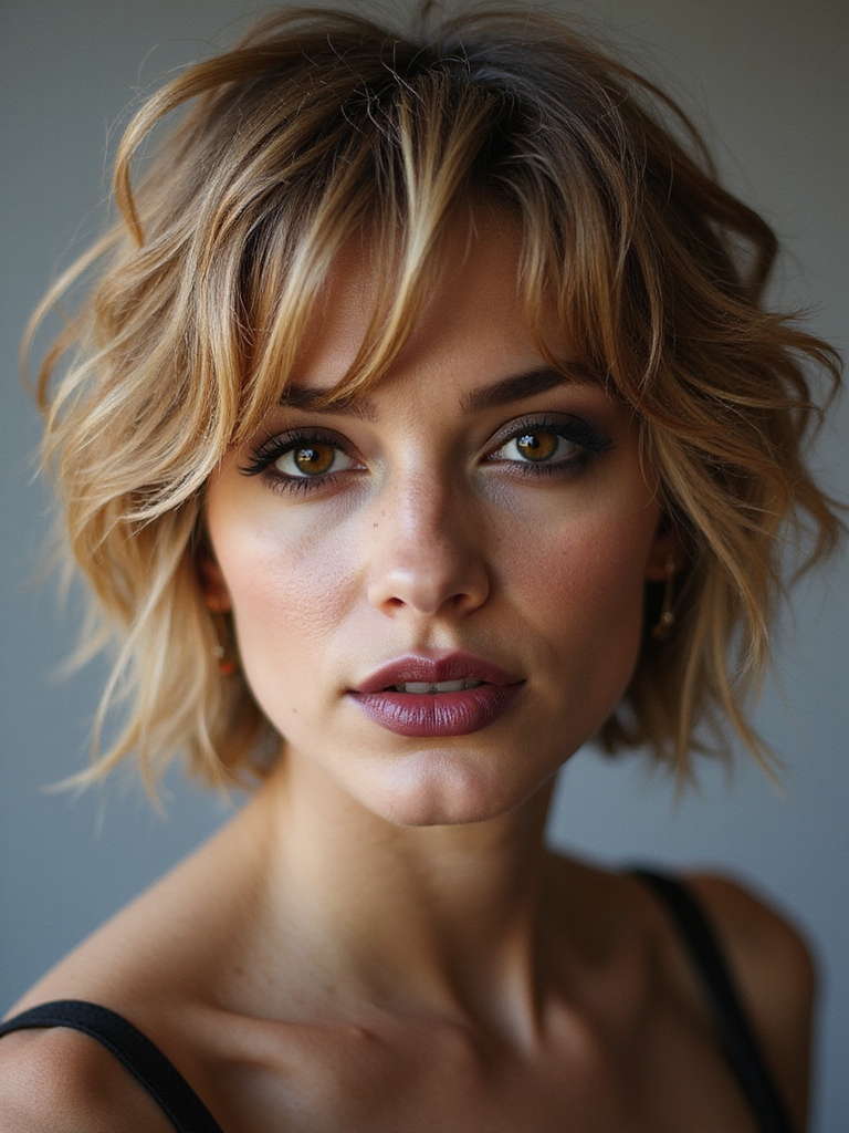short choppy shag transformation