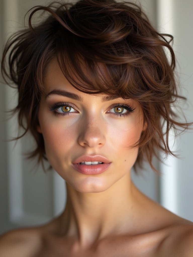 short feathered textured movement