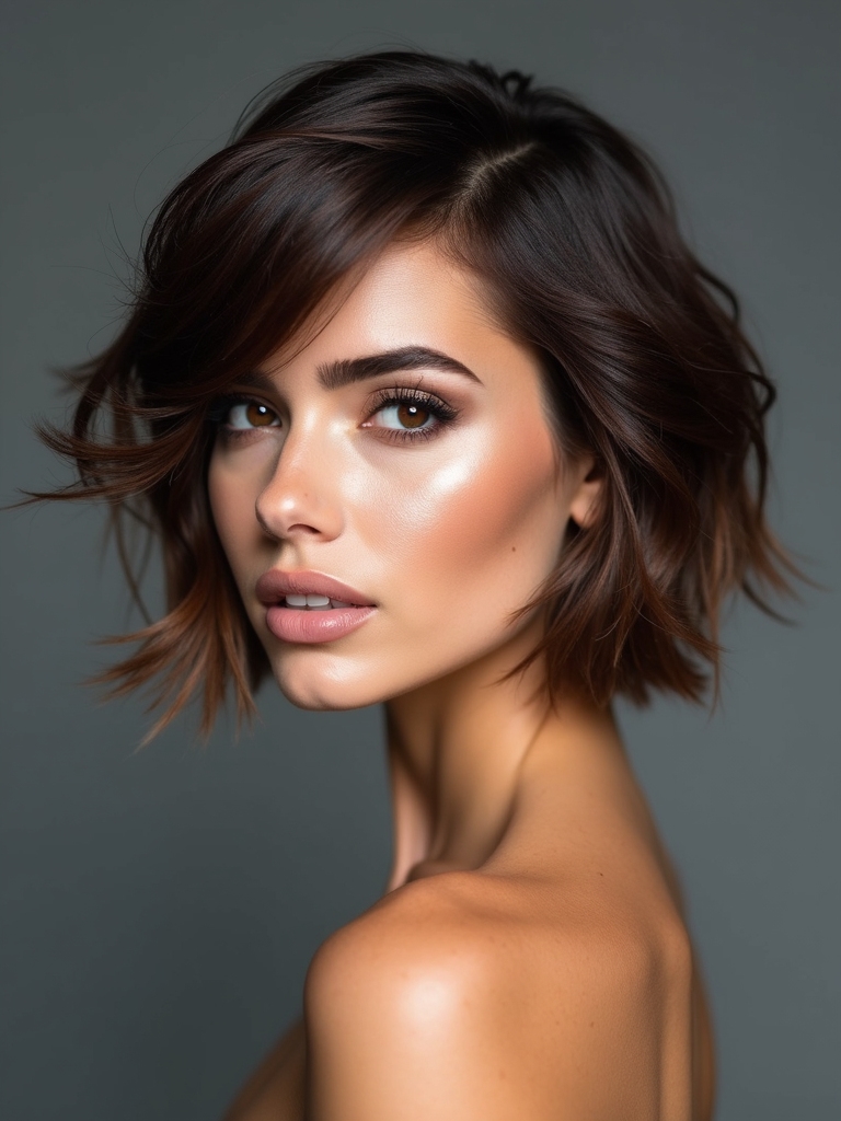 short hair layered texture transformations