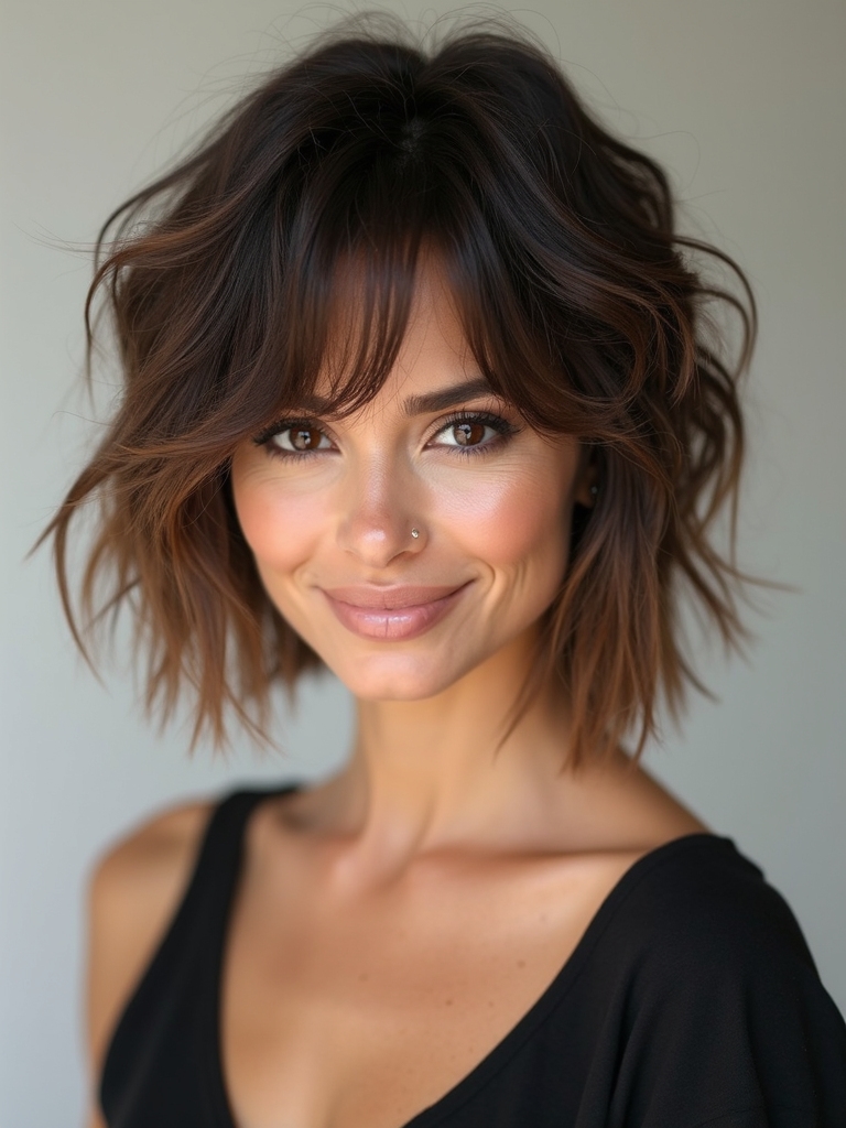 short layered shag for volume