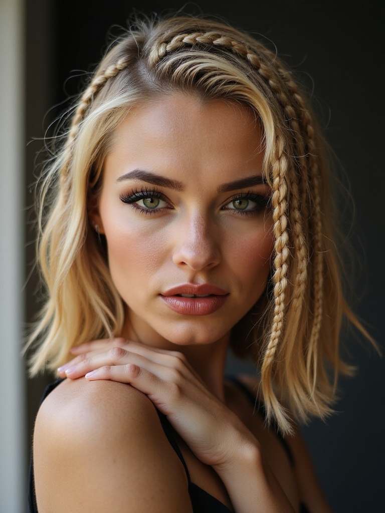 short lightweight braided bob