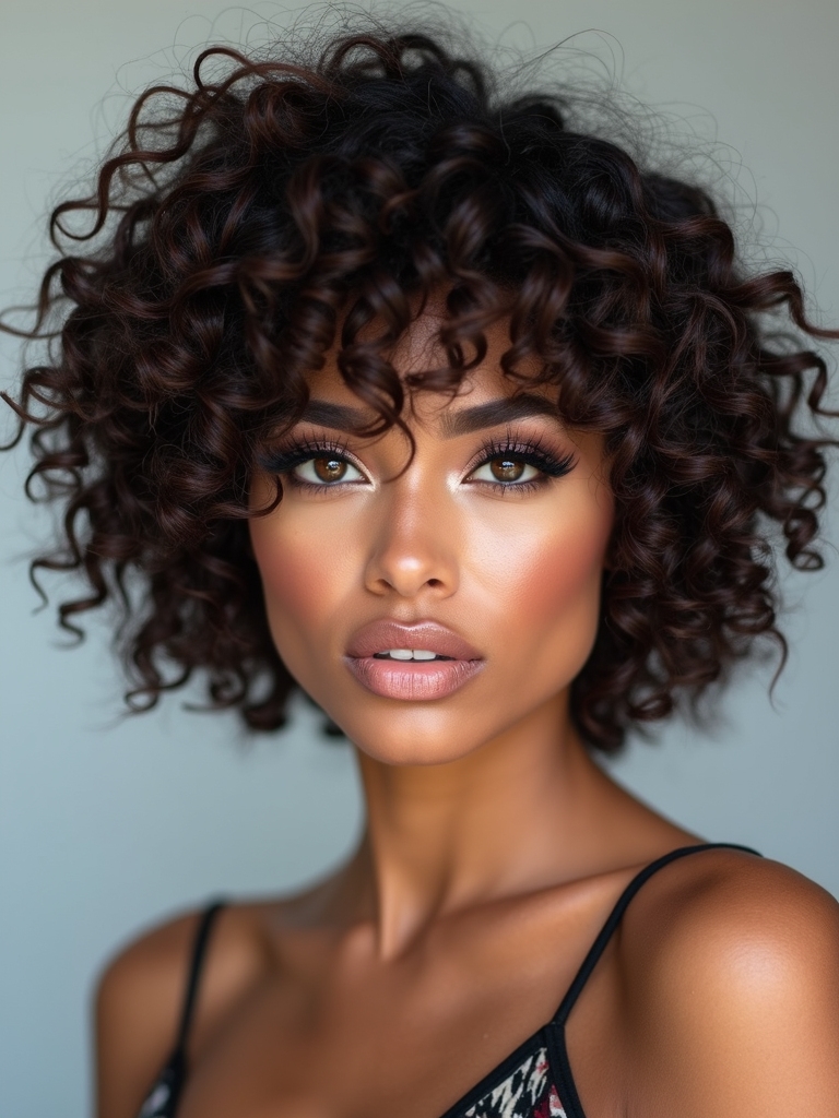 short shag enhances curls