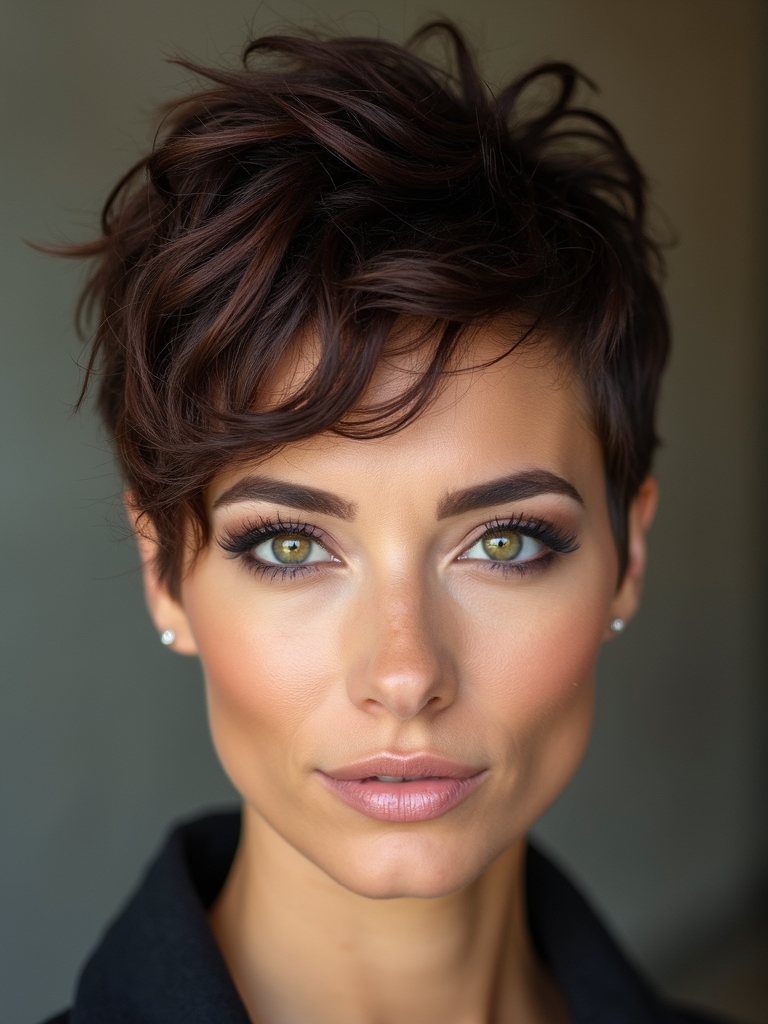 short spiky pixie waves
