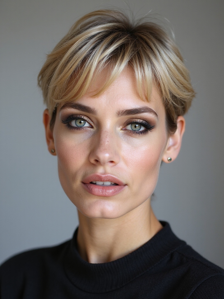 short textured timeless pixie