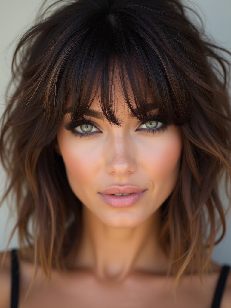 short textured volume boosting bangs