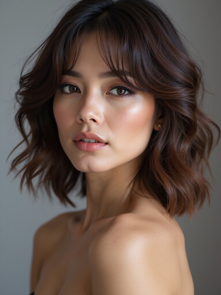 shoulder length shaggy flowing styles