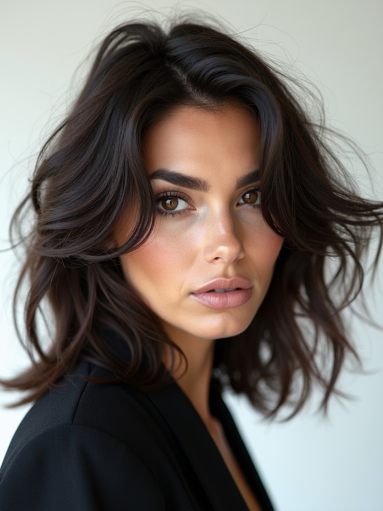 shoulder length voluminous layered hair