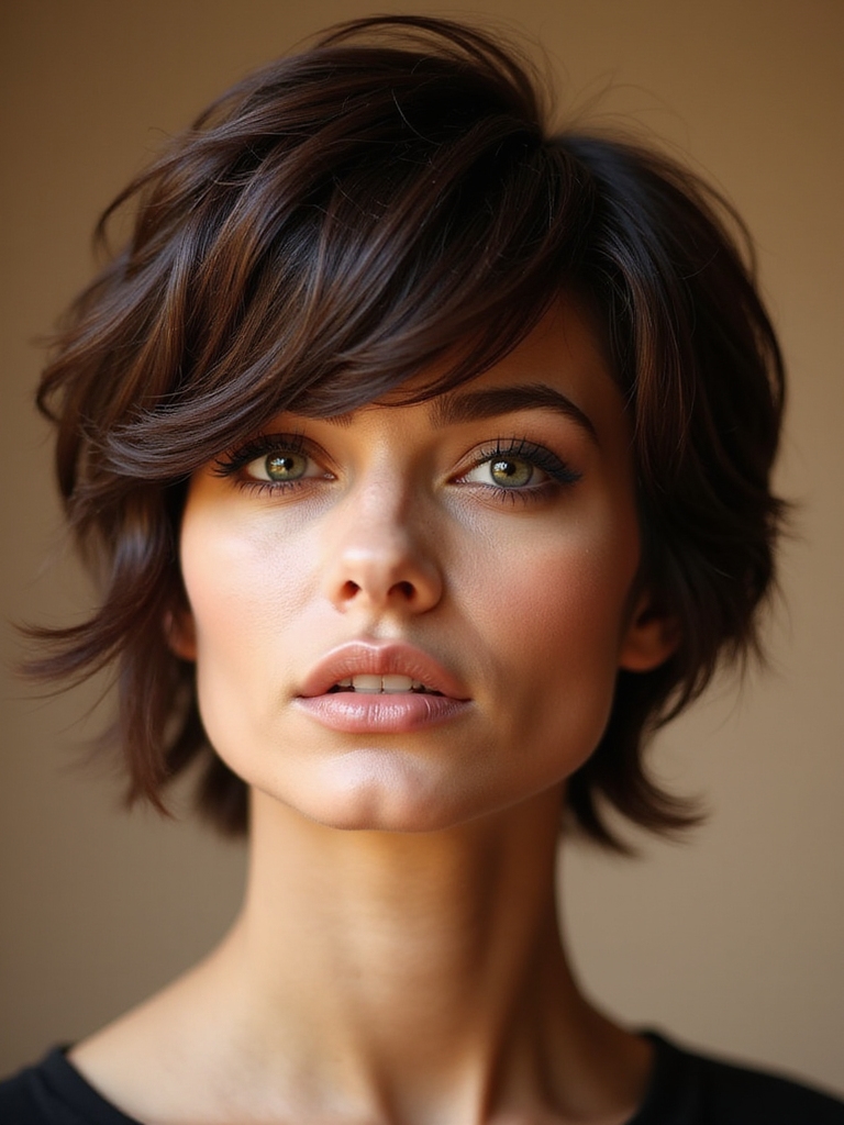 side swept pixie bangs movement