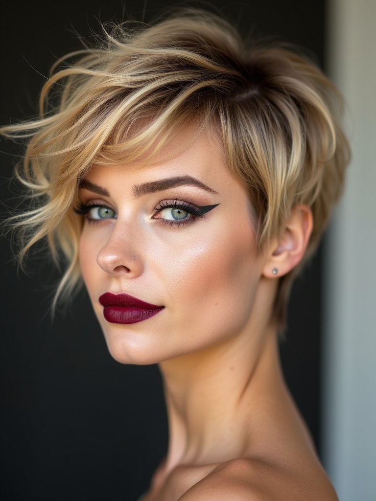 simple layered short hair routine