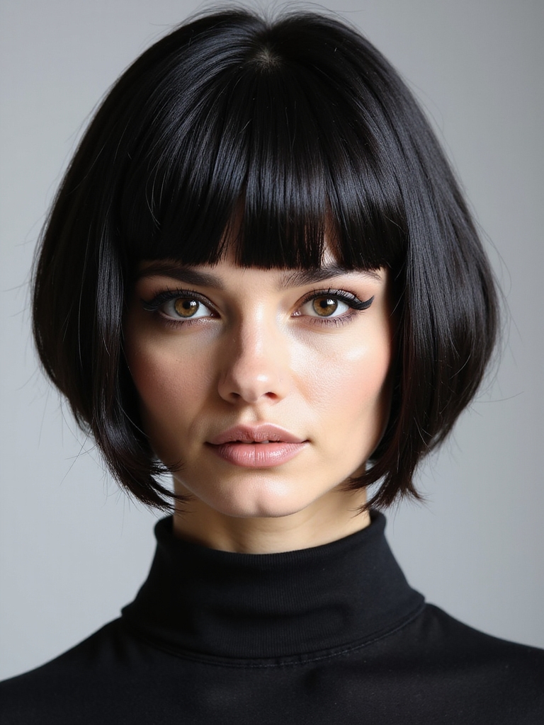 sleek angled bob haircuts