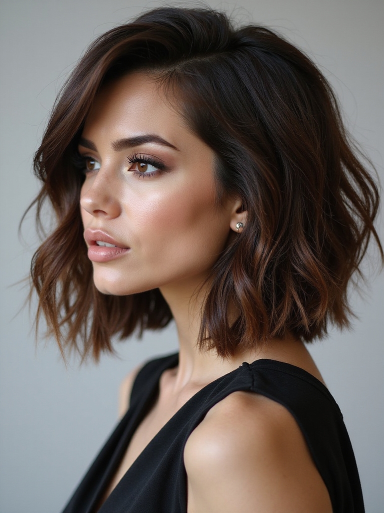 sleek front textured back