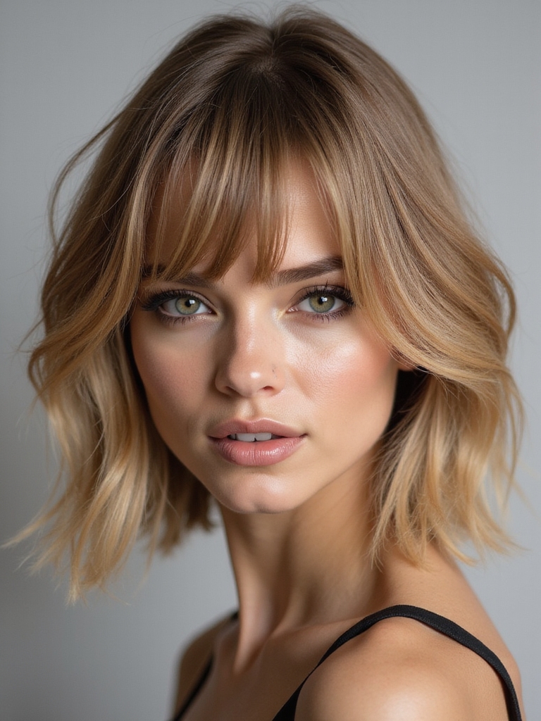 sleek layered 90s inspired styling