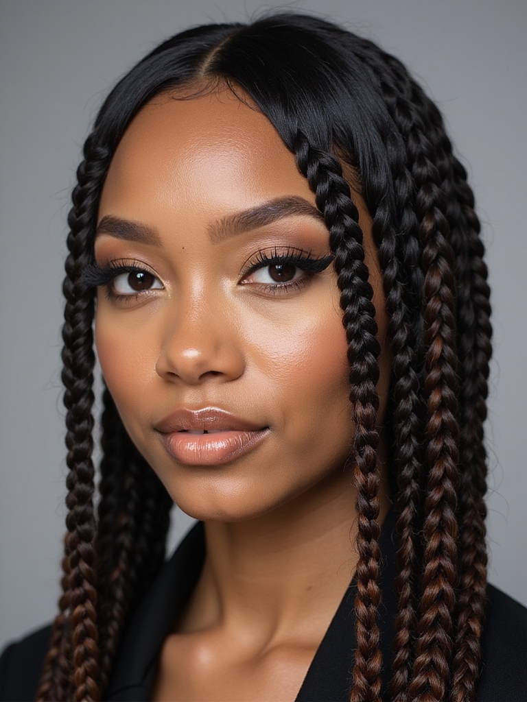 sleek lightweight knotless bob