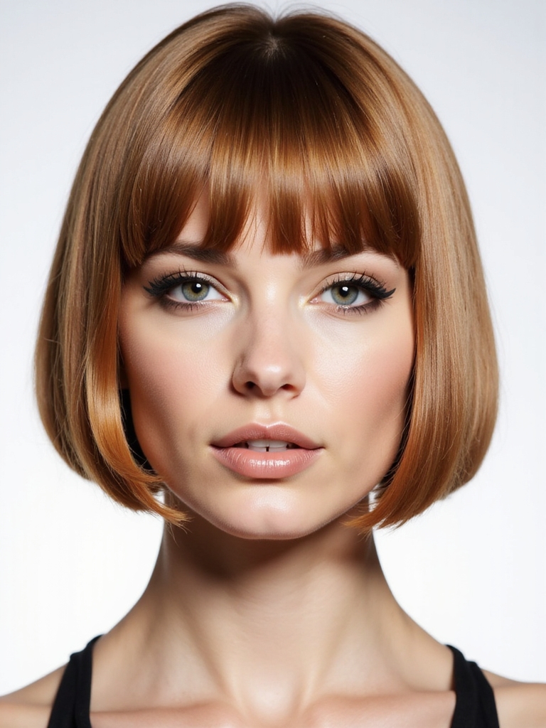 sleek minimal retro bob