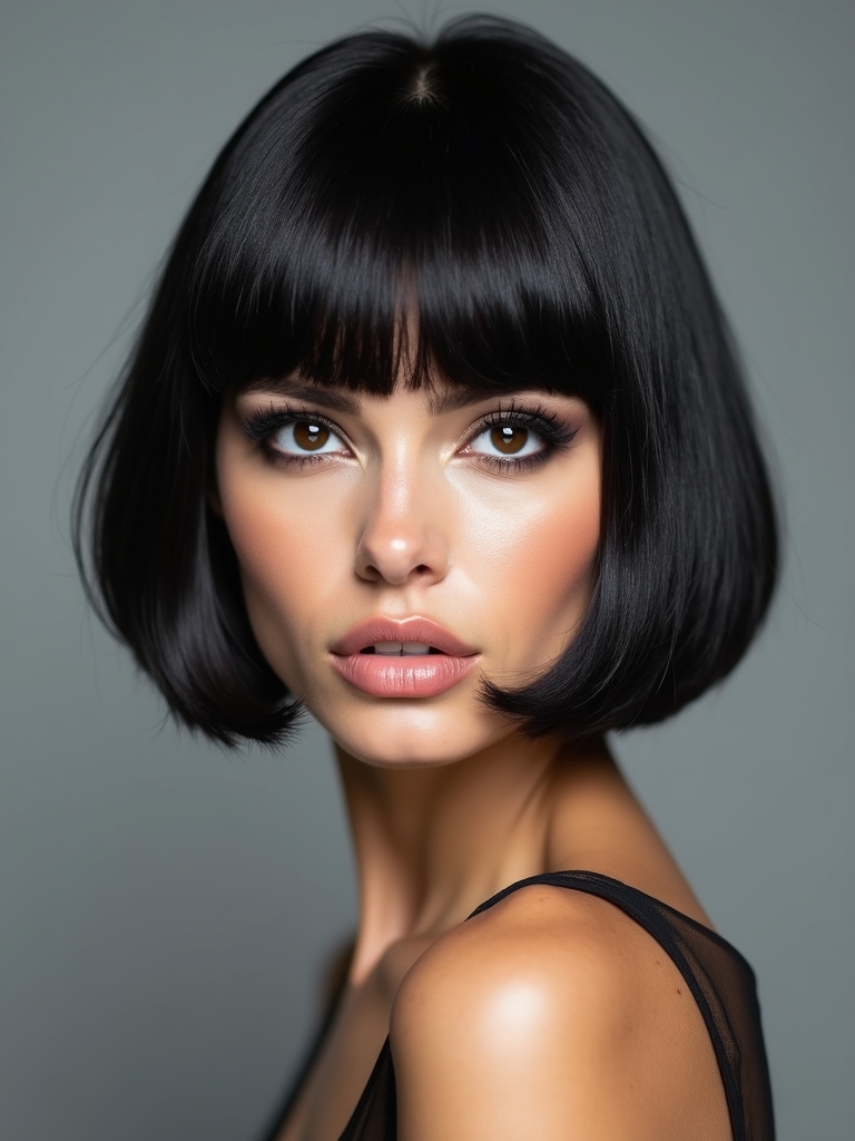 sleek polished geometric bob