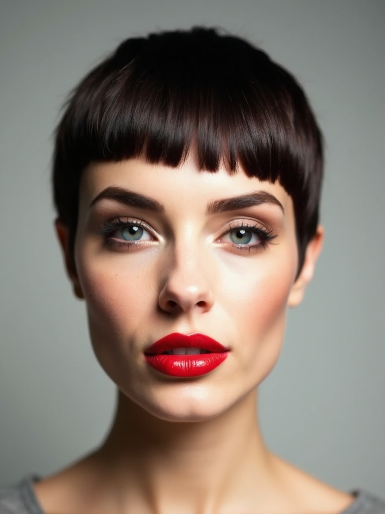 sleek polished tapered pixie