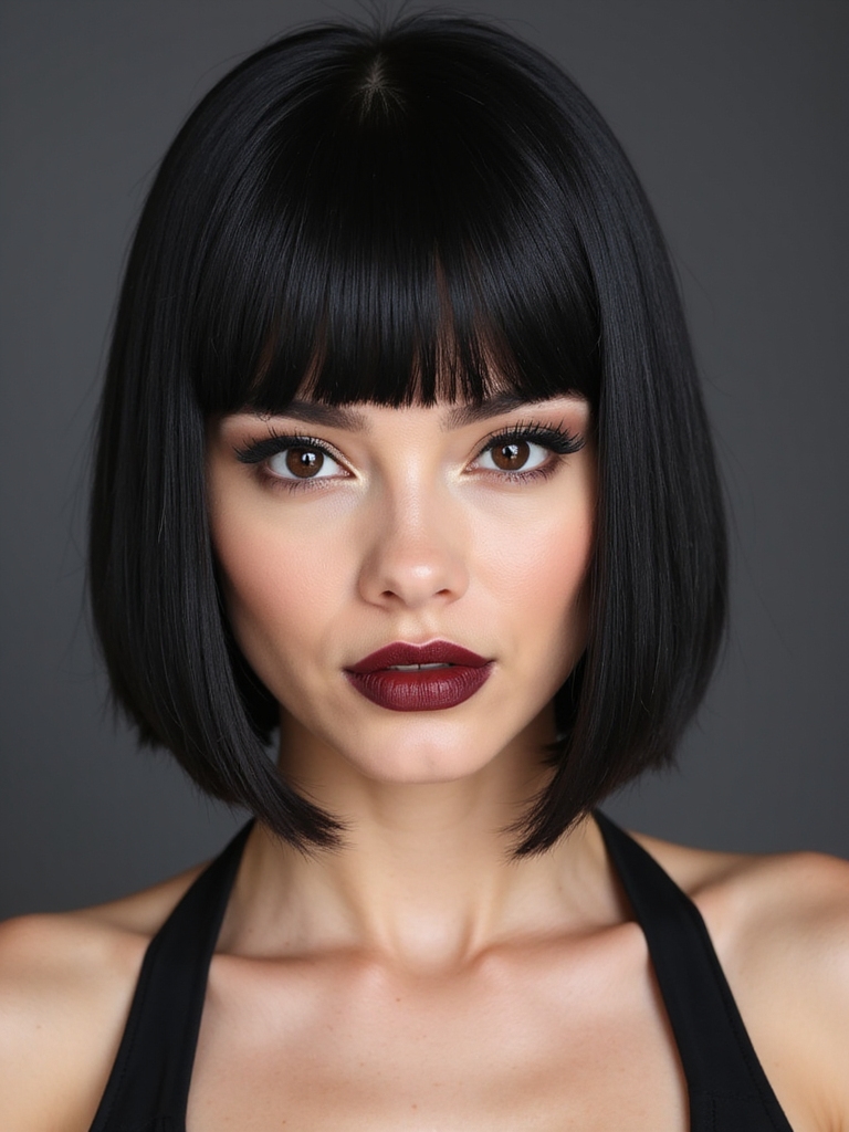 sleek polished timeless straight bob