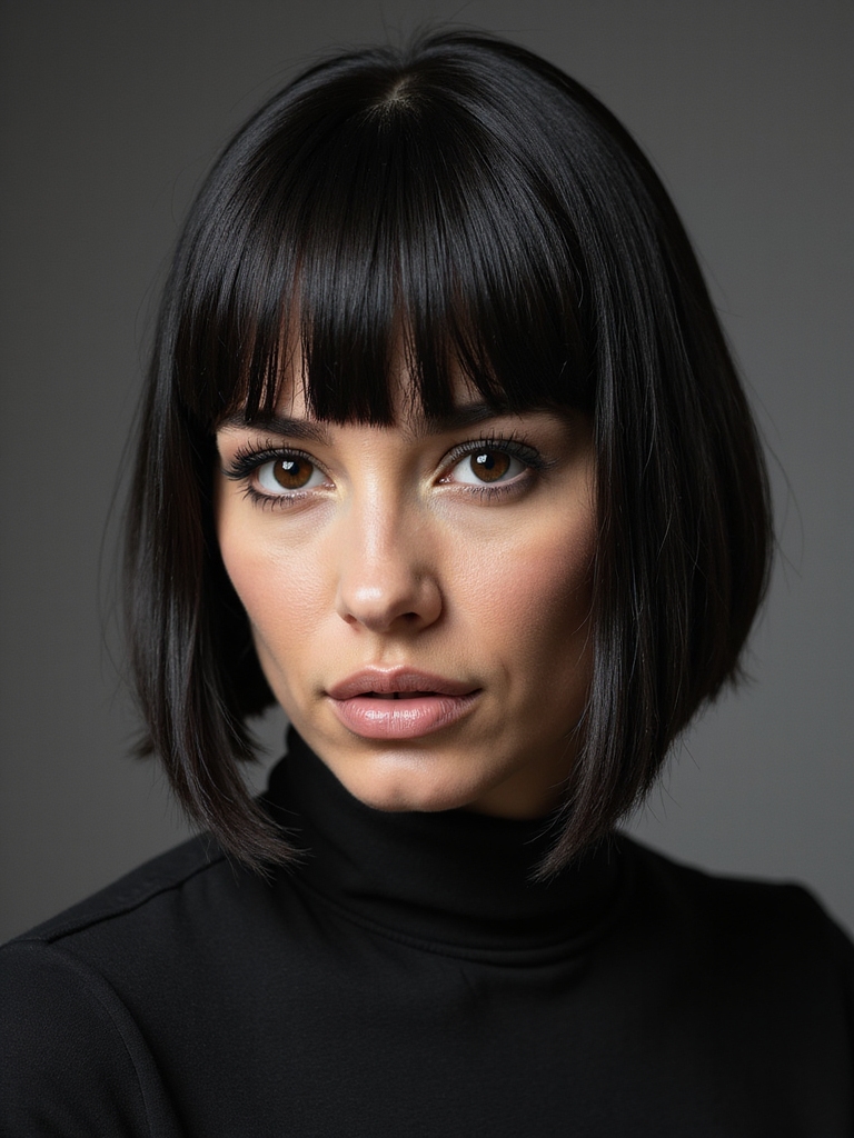 sleek straight modern shag