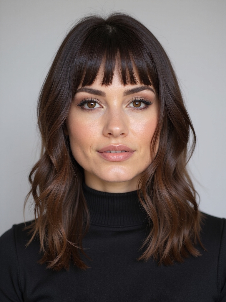 sleek textured long layers