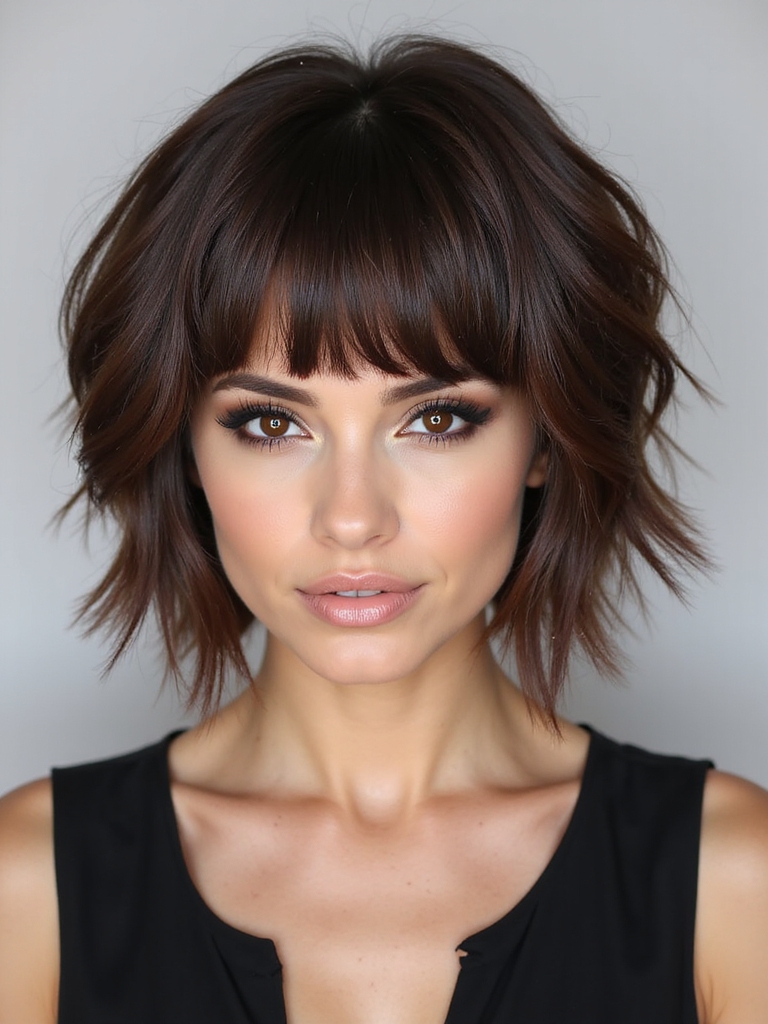 sleek versus textured stacked bob