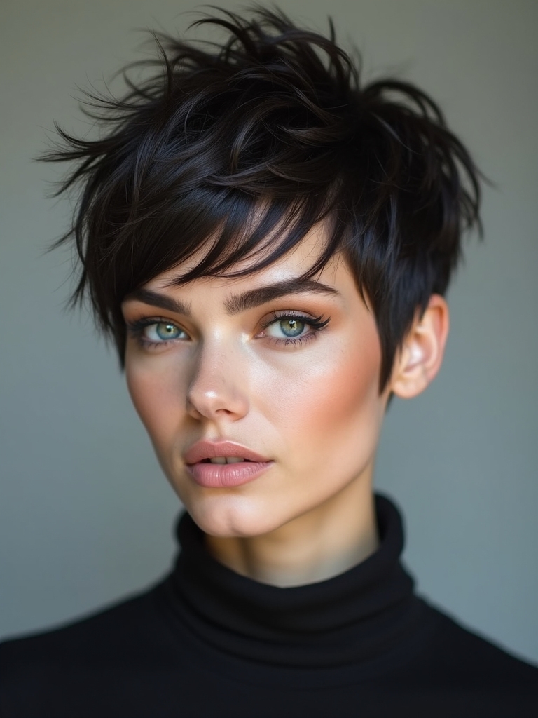 soft edgy shag pixie