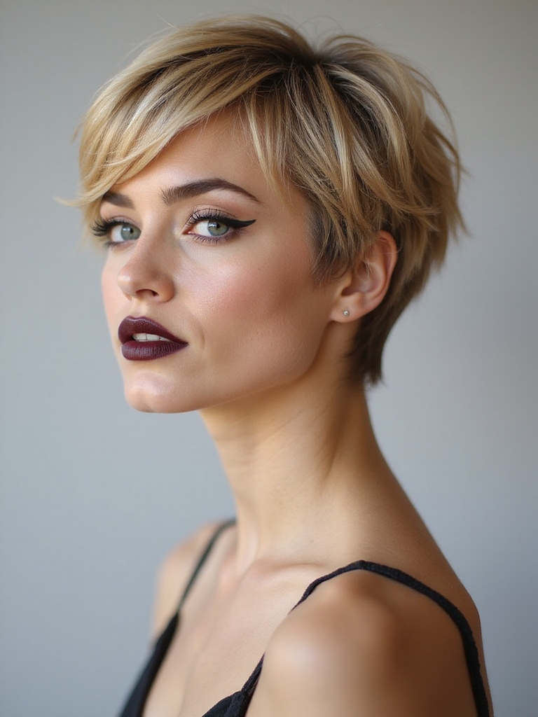 soft feathered delicate pixie