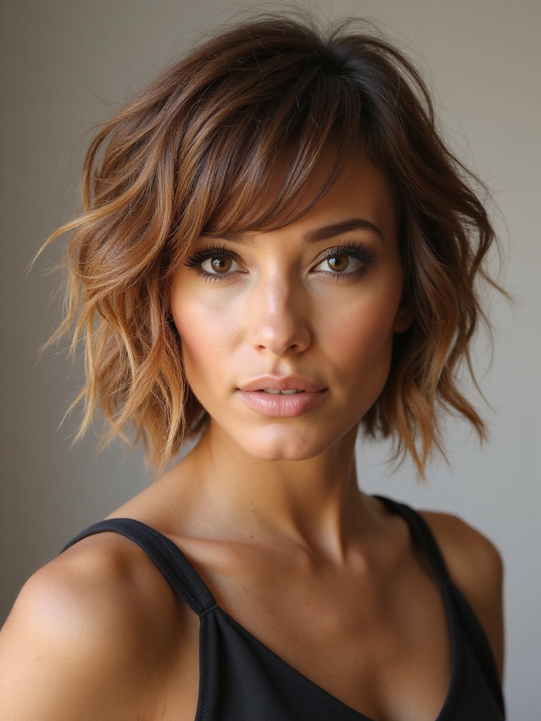 soft feathered layered shag