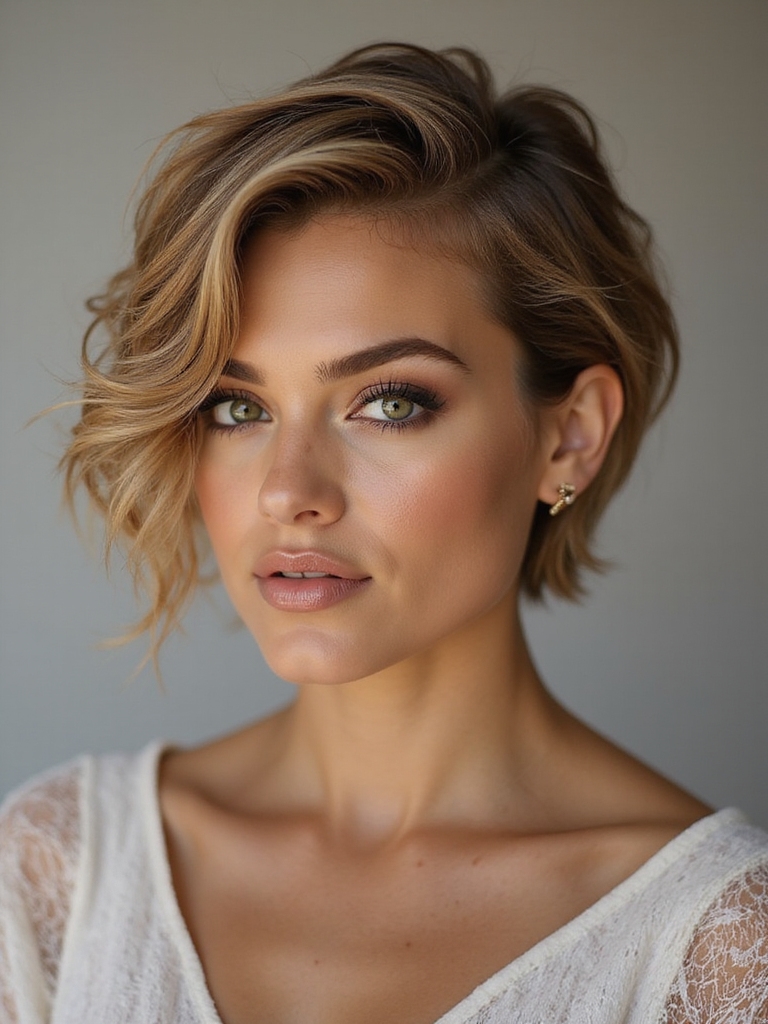 soft layered romantic pixie