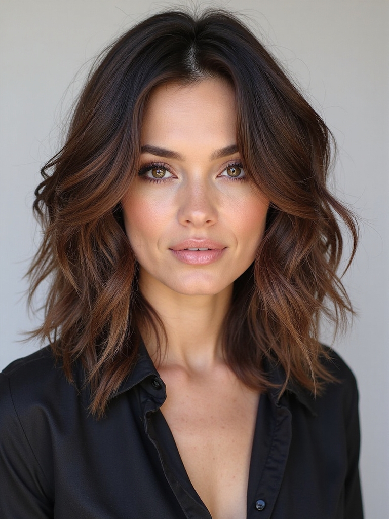 soft layered textured waves