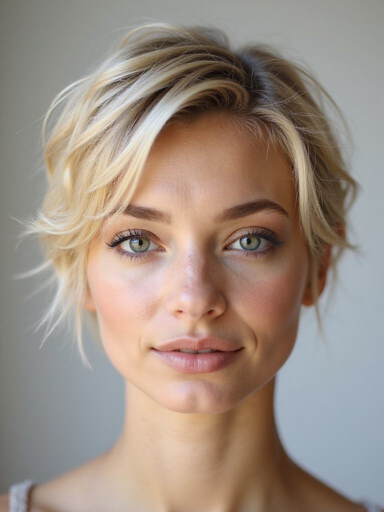 soft layered tousled pixie