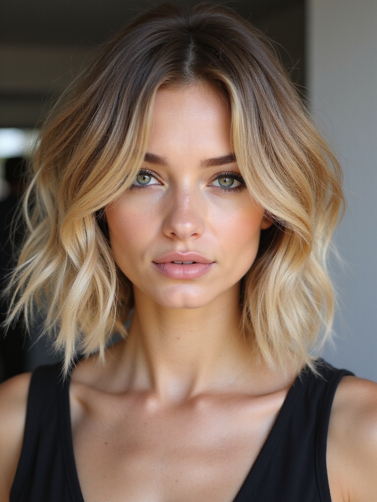 soft minimal face framing layers