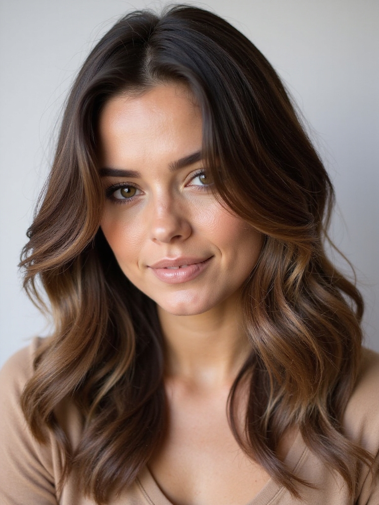 soft romantic face framing layers