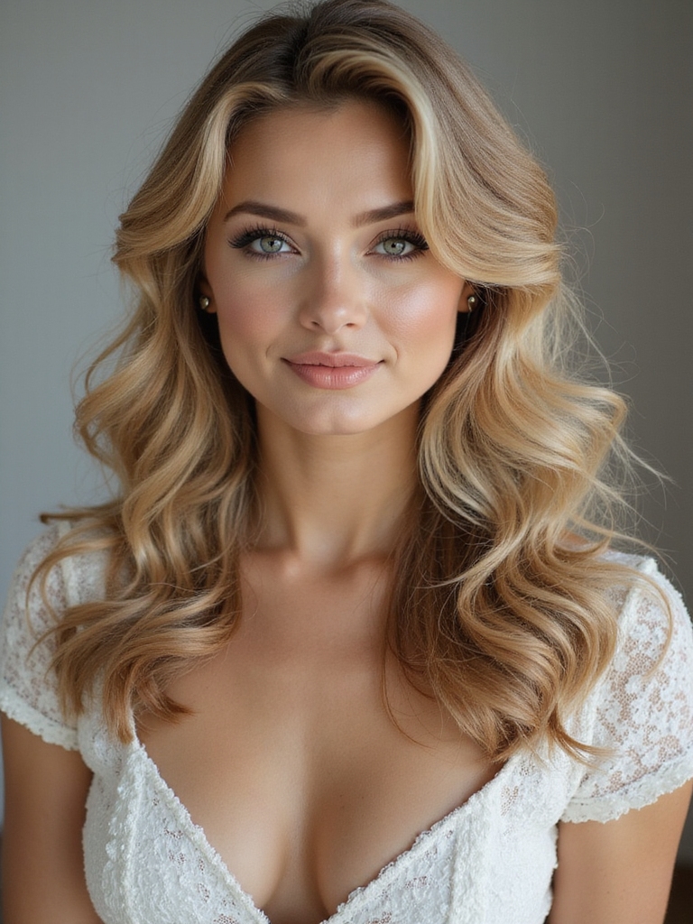 soft romantic feathered waves
