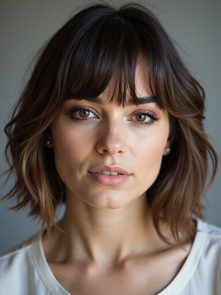 soft textured 90s fringe