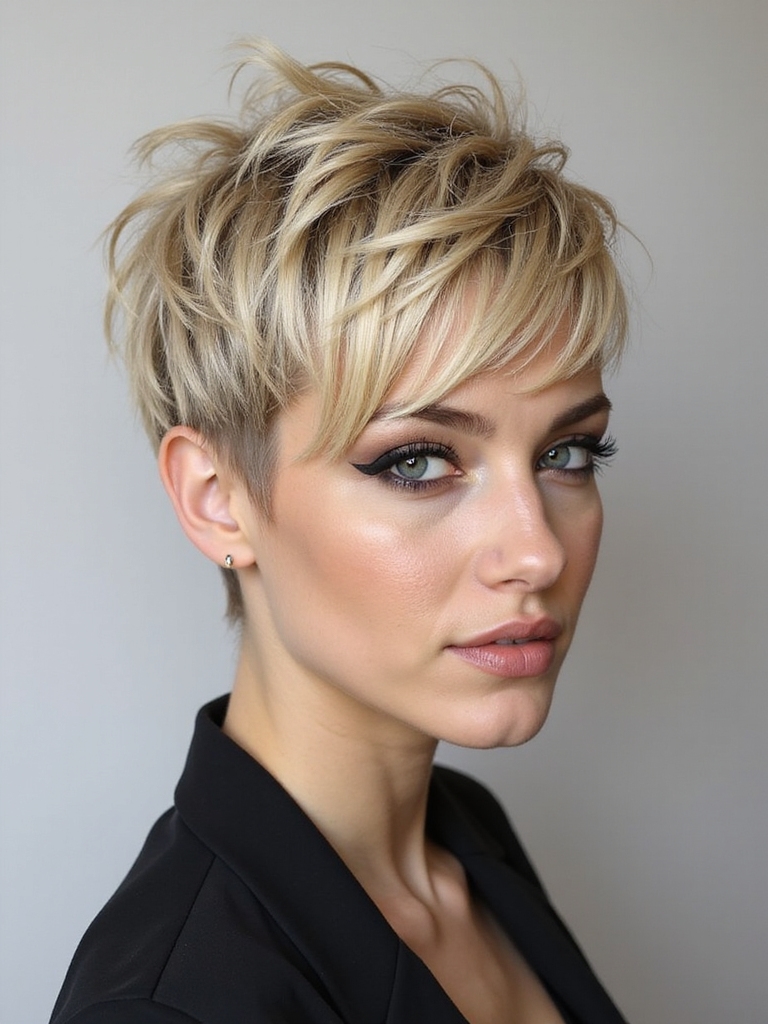 spiky pixie textured matte finish