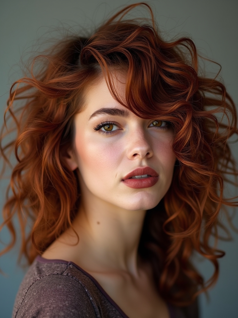 spiral curled shag bouncy layers