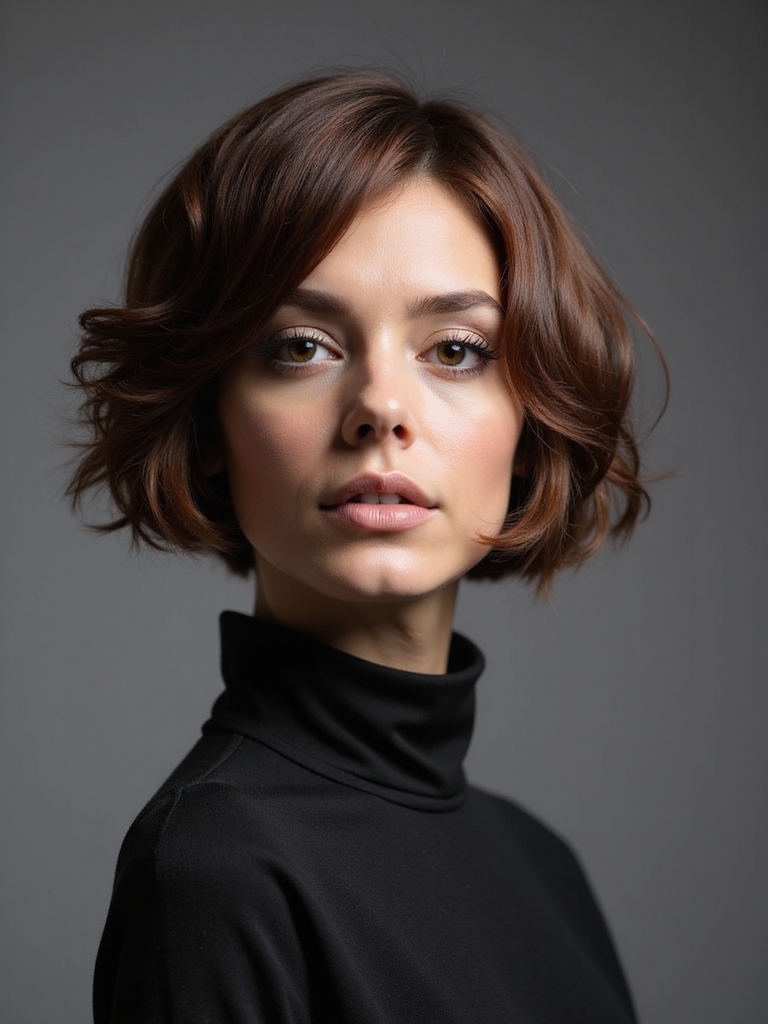 stacked bob adds dramatic volume