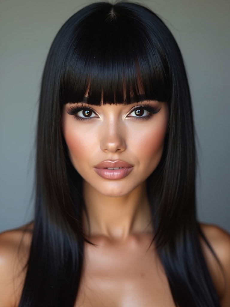 straight hair shows choppy layers
