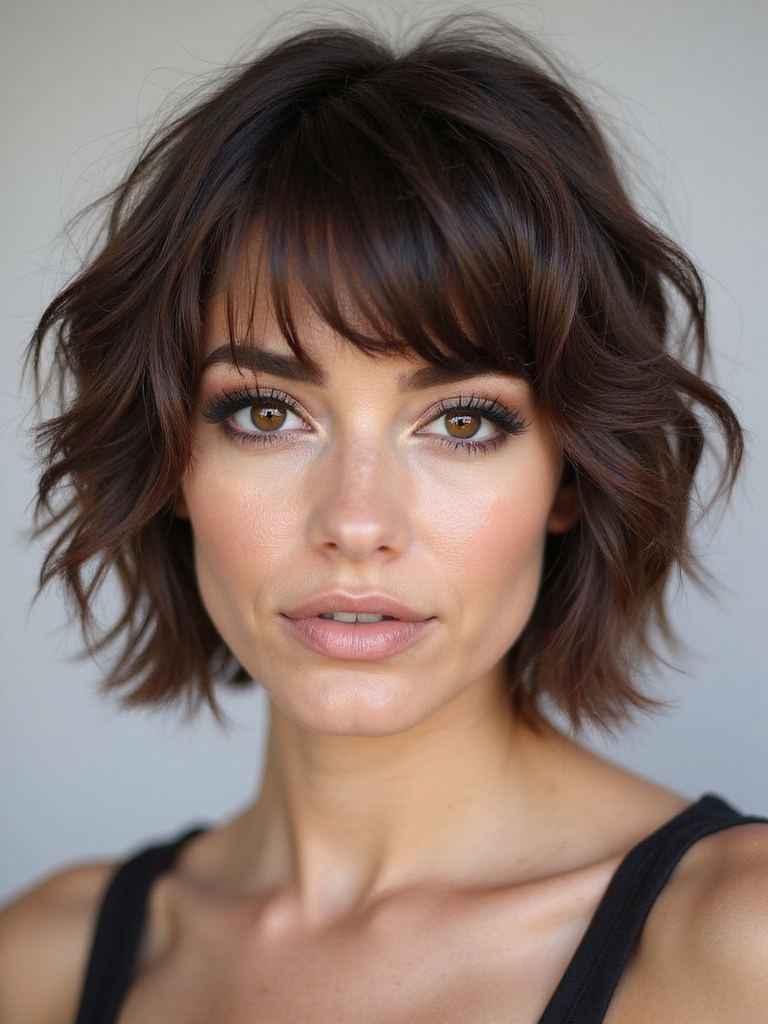 straight or textured shag perfect bangs