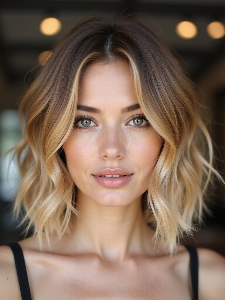strategic multidimensional face framing highlights
