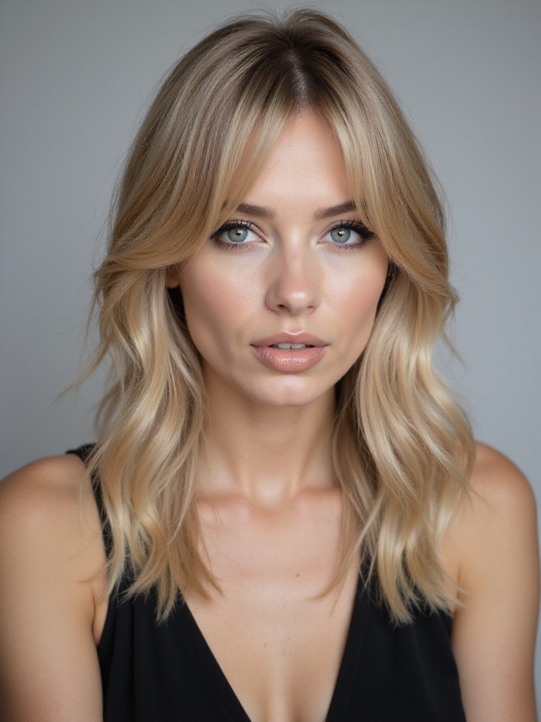 subtle layered sleek hair