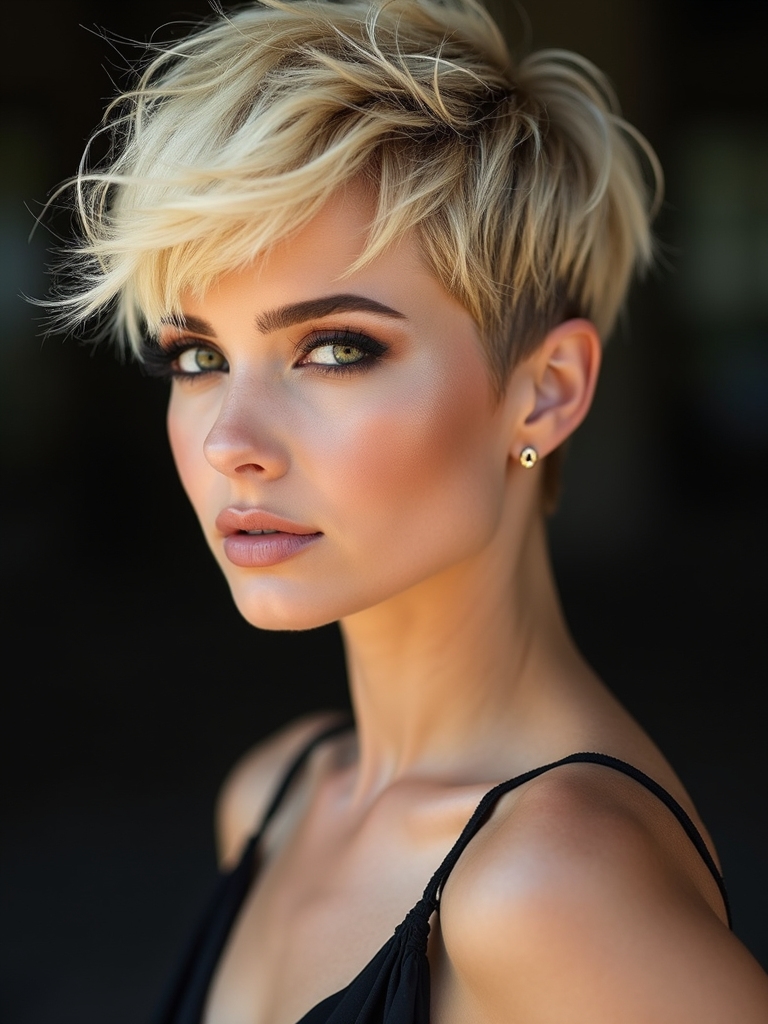 sun kissed blonde pixie styles