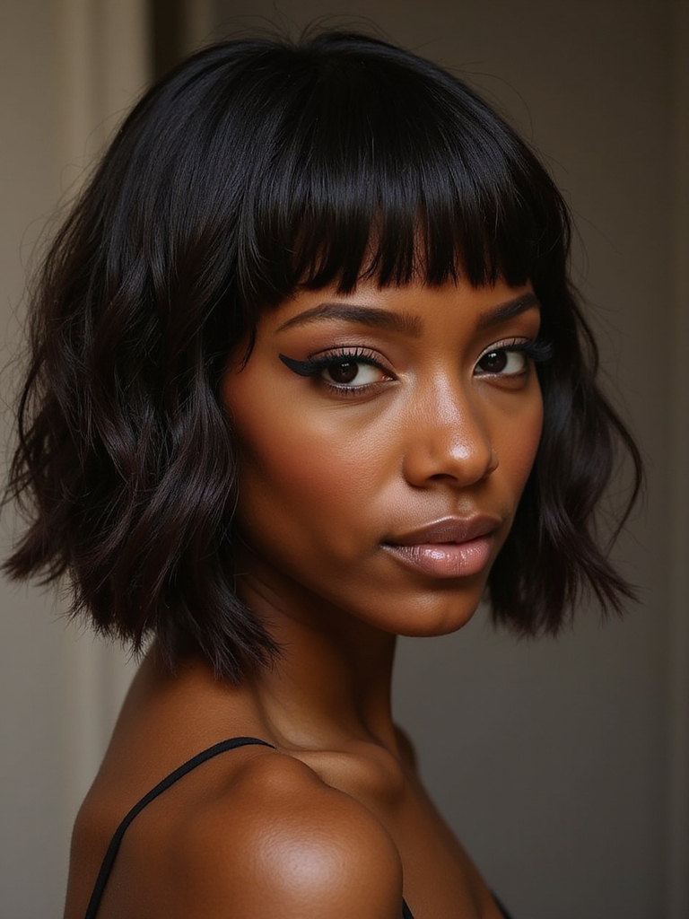 tapered nape face framing layers