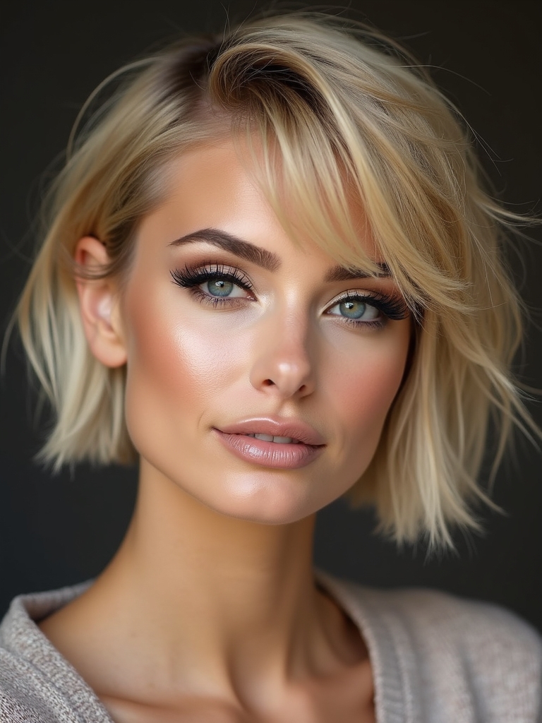 tapered nape layered top